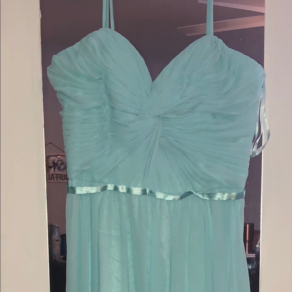 Sweetheart Aqua Prom Dress - Picture 3 of 3